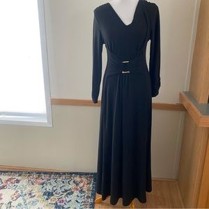 Liz Lange Black Long Sleeve Sweater Dress M Knit